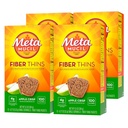 Metamucil Apple Crisp Flavored Fiber Thins Dietary Fiber Suplemen dengan Psyllium Husk, 9.3 Ounce, Paket 4