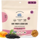 MommaBear Organics Handmade Kids Lollipops - Natural Sore Throat Relief & Cough Drop Sucker for Kids 3 + - Elderberry Bits, Honey & Organic Flavors - Tightly Searled for Freshness, 5pc