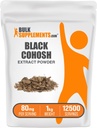 BulkSuplements.com Black Cohosh Extract Powder - dari Black Cohosh Root, Herbal Suplemen - Vegan & Gluten Bebas, 80mg per Serving, 1kg (2.2 lbs) (Paket 1)