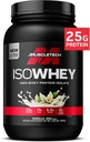 ISO MuscleTech Whiy Isolate Protein Powder, Vanilla - Post Workout Gym Suplement for Lean Muscle Gain, Body Building Weight & Recovery - 25g Protein, BCAA, EAA & 0 Ditambahkan Sugar - 2lbs