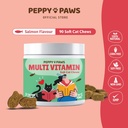 Multivitamin for Cats - 90 Soft Chews 124; Omega 3, Salmon Oil, Glucosamin, MSM, Chondroitin, CoQ10, Progories, Vitamin B Complex & C 124; untuk Skin, Gabungan, Jantung, Kekebalinan Mendukung Otoritas 124--GMO
