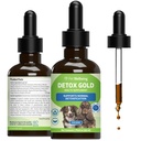 Pet Wellsbeing Detox Gold for Dogs - Gentle Detokfication & Elimination Support, Immune System Care, Nettle, Blessed Thistle, Burdock Root - Veterinarian- Formulated Herbal Supplemen 2 oz (59 ml)