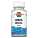KAL Lithium Orotasi 5mg 124; Low Serving of Chelated Lithium Orotasi untuk Bioavability & Mood Dukung 124; dalam Organic Rice Bran Extract Base 124; 60 VevCaps