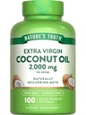 Nature 's Truth Coconut Oil Suplemen 124; 100 Softgels 124; Alami Occurring MCTS 124; Non-GMO & Gluten Free