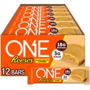 Satu Protein Bars, Peanut Butter Lovers Reese, Gluten Free dengan 18g Protein dan 3g Sugar, Staples Pantry, 2,12 oz (12 Count)