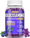 Glucosamin Chondroitin Gummies 3000mg, Advanced Glucosamine Chondroitin Msm, Dukungan Bersama, Dukungan Ammuniune AntioksidanGabungan, Mobility Strengchhand, Blueberry Flavor
