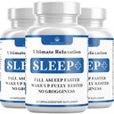 Relaxation Sleep Aid, Natural Non- Habit Forming, Sleep Suplemen Pengembangan untuk Dukungan bagi Longer & Better Sleep, Chamomile, Magnesium, Meltonin, Ashwagandha, GABA, Drug-Free (180 Count)