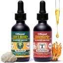 The Life Cykel Cordyceps + Lion 's Extract Performance Pack - Organic Mushroom For Energy, Focus & Mental Clarity - USA Made, Pure & Powered Mushroom Liquid Drops for Dewasa