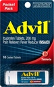 Advil Coated Tablets Pain Reliever and Fever Reducer, Ibuprofen 200mg, 12 x 10 Count, Travel Ukuran Botol