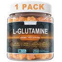 L-Glutamine 100mg Gummies for Women & Men 124; dengan Beta- Alanine, BCAAs, Magnesium Glycinate, Potasium & Ashwagandha 124; Vegan 124-