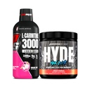 PROSUPPS L- Carnitine 3000 Stimulant Free Liquid Shots (Dragon Fruit) dan Hyde Max Pompa Pompa Kerja untuk Pria dan Wanita (Fruit Punch) Bundle