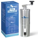 Pill Mill Pill Crusher - Crushes Multiple Tablet to a Fine Powder - Metal Pill Grinder - Tablet Pulverizer Cocok untuk Perjalanan - Great Feeding Tube use dan Pets