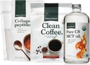 Natural Force Clean Coffee, Collagen Peptides, dan C8 MCT Oil Bundle - Toxin Free Coffee, Grass Fed Collagen, & MCTs - Non-GMO, Keto, & Paleo - 12 Oz, 11.7 Oz, 32 Oz