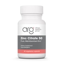 Kelompok Penelitian Alergi Zinc Citrate Suplemen - Zinc untuk Pria & Perempuan, Dukungan Imune, Murni, Well- Absorbed, Well-Tolerated, Trace Mineral, 50mg Vegetarian Capsules - 60 Count
