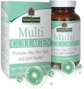 Nature 's Respons - Multi Collagen Capsules Types I, II, III, V & X Food Source Collagen Promodes Peptides & Supports Hair, Skin, Nail and Joint Health Non GMO 124; Pacure Raised 124; Cage Free
