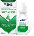 Visine Allergy Eye Relief Multi- Action Antihistamin & Reherness Reliever Eye Drops with Pheniramine Maleate & Naphazoline HCI, Allergy Eye Drop Treatment for Red, Itchy Eyes, 0.5 Flz
