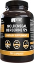 PURE ORIGINAL INGREDIENTS Goldenseseal Berberine No Magnesium Or Rice Fillers, Always Pure, Lab Verified (365 Count)