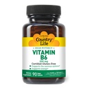 Country Life Vitamin B-6, High Potency, Support Energy and The Nervous System, 200mg, 90 Vegan Capsules, Certified Gluten Free, Cerdened Vegan, Cerfied Halal...