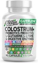Clean Nutraceuticals Colostrum Supplement Productions Pill, L- Glutamine, Digetical Enzymes, File, Fiber, ACV, Turmeric, Apple Pectin dan Turmeric Pills