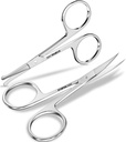 Utopia Care Eyebrow Guncers, Professional Stainless Steel Spears for Men and Women, Nose Hair Gunting for Grooming Mustache, Beard, Ear Hair Rimming, Silver