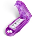 DUBSTAR Pill Cutter Splitter untuk Pil Kecil dan Kecil, Multi Cutters untuk Pil Kecil atau Besar, Adjustable Pill Splitter dengan Alat Pemandian dan Blade Guard untuk Multi Tablets (Purple)