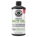 100% Coconut MCT Oil Liquid - MCT Oil C8 C0 untuk Pendukung Energi Mental & Fokus Dukungan Besar untuk Smoothies Salads & More - Palm Vegan Keto & Paleo Frid 60 + Servings (32 Fl Oz)