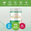 ReneVA Vegan Powder 124; 15g Plant Based Protein dari Pea dan Rice 124; Gluten Free, Dairten Free, Laktosa Free, Soy Free, Zero Sugar (Asanly sweeded with Stevia) Alag4; 12.7 Ounce Canister