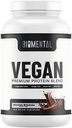 Biomental Vegan Chocolate Protein Powder - Tanaman - Dibased-Easy Absorpsi - Chocolate Delicious - Bangunan Muscle, Ideal Healthy Vegan Lifestyle - Non-GMO, Gluten- Free Protein Suplemen
