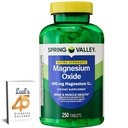 Spring Valley Magnesium 400 mg Bone & Muscle Health Tablet, Dietary Suplement, 250 Count Best Magnesium Suplemen Perempuan, Pastilla de Magnesio para Bundle dengan 45 Diabetes Lual Decoded