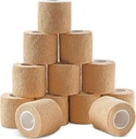 Pernah Ready Aid Pertama Self Adherent Cohesive Crap Bandages, 2 "x 5 Yard for First Aid, Spoins, Swelling, Sports, Pets, Tan Color - 12 Count