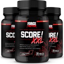 FORCE FACTOR Score! XXL, 3- Pack, Nitric Oxide Booster Supplement for Men with L- Citrulline, Black Maca, & Tribulus to Impreve Athletic Performance, Increase Stamina, & Dukung Blood Flow, 90 Tablet