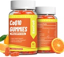 CoQ10 Gummies 200mg, Tambahan Vegan untuk Produksi Energi, Non- GMO, Gluten Bebas (120 Gummies)