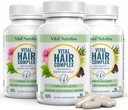 Kompleks Rambut Vital - Rambut Pertumbuhan Vitamin untuk Perempuan dan Pria - Biotin & Vitamin B - Perkembangan Rambut Sehat & Nails - Hormone & Gluten Gratis-Rambut Vitamin untuk perempuan