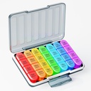 Zoksi Moisture- Bukti Weekly Pill Organizer 4 kali sehari, 7 Hari Pill Box 4X sehari, Satu Kasus Travel Pill dengan 28 Portable Comparent, Medicine Container untuk Vitamin, Suplemen atau Medication