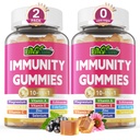 10 dalam 1 Immune Suppportation Gummies, w / Echinacea, Elderberry Vitamin C dan Zinc, Selenium, Vitamin D3 5000IU, Magnesium, Daily Immune Booster Multivitamin, untuk Antioksidant Bone Energy, 2 Pack