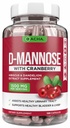 D-Mannose Natural Capsules 4-in- 1 Formula-la - 120 CAPS, 1500 MG Cranberry, Dandelion, Ekstrak Bunga Hibiscus, Pil untuk Pendukung Kesehatan BIauter dan Tract Uriner