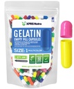 XPRS Nutra Ukuran 1 Kapsul Kosong - 100 Cacah Katup Gelatin Kosong - pil untuk DiY Capsule Filling - Capsule Bovine Pure Gel Caps untuk Isi dengan Suplemen Anda (Warna Multi)
