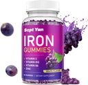 Iron Gummies for Women & Kids - with Vitamin C, B12, B6, Zinc - Blood Builder & Energy