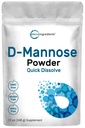 Micro Ingrediens D Mannose Powder, Suplemen Mannose Murni, Air Soluble, Dukung Uriner Trakte Cleanse & Bladder Kesehatan, Premium Mannose untuk Perempuan dan Pria, Vegan Friendly.