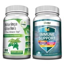 Dukungan Energi GreeNatr & Bundle Pertahanan Imune: Murni Moringa Oleifera Leaf Extract Veggie Capsules (1000 mg) dengan 7-1 Ammune Dukung Formula untuk Energi, Mood, Memory, Fokus