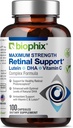 biophix Retinal Dukung Maksimal Kompleks Formula 100 Capsules - Zinc Vitamin C E Lutein DHA Omega-3 Astaxanthin Acid Hyalanic - Supports Eye Vision Health