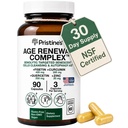 Perkembangan Renewal & Anti- Age Supplement - Sel Renewal Autophagy Aid Senolytic - Fisetin, Quercetin, Curcumin, Zinc - 90 Capsules 30 Day Supply - Heart, Skin, & Overall Wellness Support