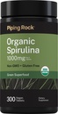 Spirulina Piping Rock Organic Spirulina 124; 10000mg 124; 300 Tablet 144; Arthrospira Platensis 124; Vegetarian, Non-GMO, Gluten Free Supplemen