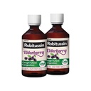 Robitussin Maximum Power Elderberry Cough Plus Chest Contraffic DM, Cough Supresant untuk Dewasa, Menyediakan Cough Liquid Non Drowsy dan Cest Contraffles Relief - 2x8 Fl Oz