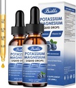 (2 Paket) Potasium Magnesium Liquid Tambahan dengan Potasium, Magnesium, Kalsium, Vitamin D3, Zinc, untuk Dewasa dan Anak, Gula Bebas