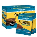 Honey Stinger Organic Glucy Free Cookies & Cream Waffle, Energy Stroopwafel for Exercise, Endurance and Performance, Sports Nutition for Home & Gym, Pre & Extraffout, 16 Waffles, 16.96 Ounce