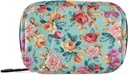 Pink Orange Violet Flowers Pill Box 7 Day Pill Case Case Travel Pill Organizer Bag dengan Zipper Portable Case Compact Size for Vitamin Suplemen Hoder