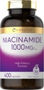Carlyle Niacinamde 1000 mg 124; 400 Capsules 12.4; Potency Tinggi Formula 124; Non-GMO, Gluten Free Supplemen