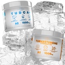 TUDCA + 100mg Tambahan Salt Bile untuk Dukungan Hati + Turkesteron & Tongkat Ali 100mg Increase Stamina (60 Capsules)