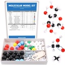 Swpeet 125 Pcs Molekuler Model Kit untuk Model Molekuler Inorganik & Organik Guru dan 16 Tahun dan Lebih Mahasiswa Kit - 54 Atom & 70 Links & 1 Alat Remover Link - Mainan Sains